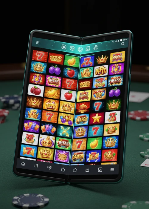 Aura Casino's vibrant homepage displaying a variety of slot games and live dealer tables, with a welcoming bonus banner.
